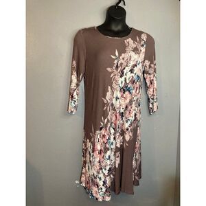 Cato Fall in love violet brown floral dress